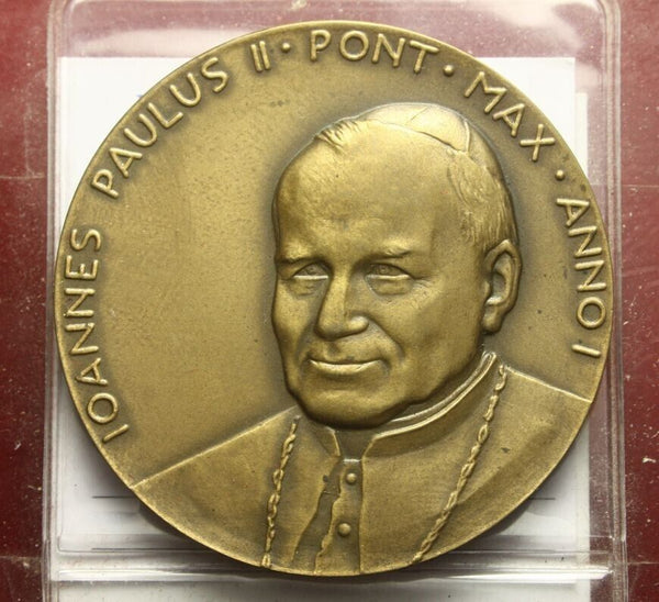 NL* ROME Vatican POPE JOHN PAUL II BRONZE Medal 1979 YEAR I FDC 