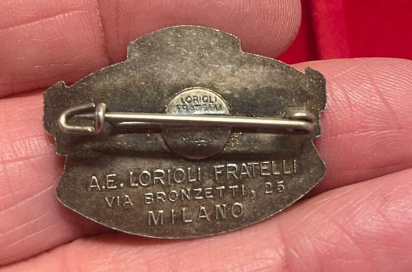 NL* MEDAGLIA SCUDETTO PELLEGRINAGGI PAOLINI ditta Lorioli Milano gr 8 mm 33
