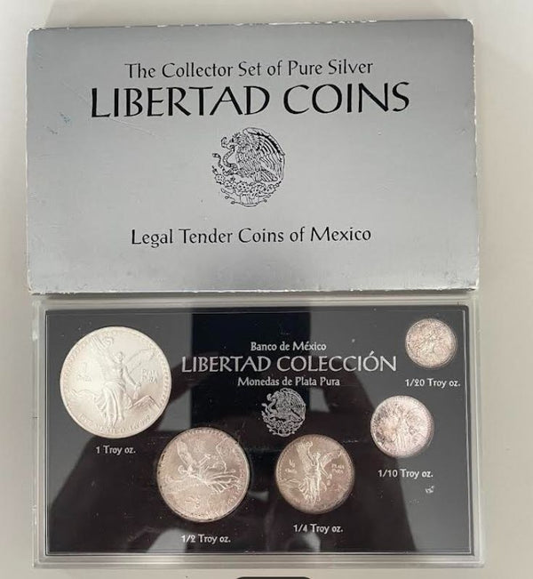 NL* MESSICO Mexico Set  1992 1 OZ 1/2 OZ 1/4 OZ 1/10 OZ 1/20 OZ Silver Argento