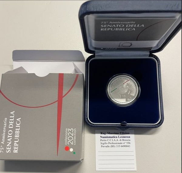 NL* ITALIA 5 EURO Argento 2023 SENATO DELLA REPUBBLICA PROOF set Zecca