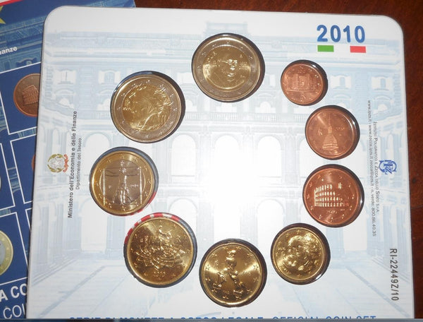 NL* ITALIA Repubblica Divisionale 2010 9 Valori IN EURO FDC Set zecca