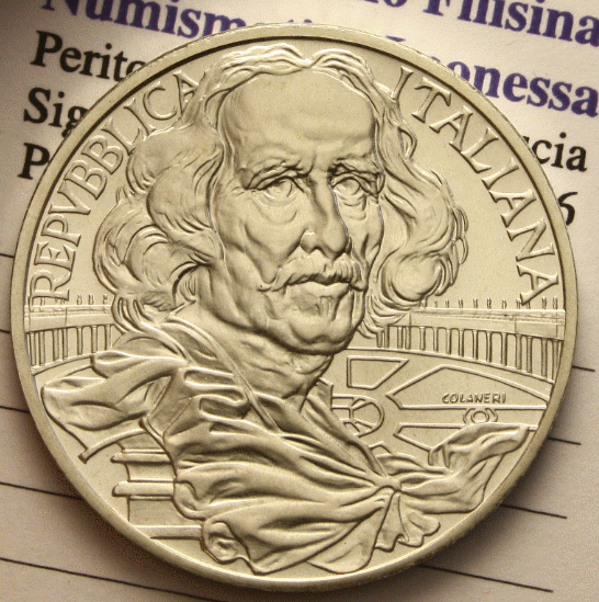 NL* ITALY 1000 Lire Silver 1998 GIAN LORENZO BERNINI UNC Uncirculated