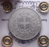 NL* VEII 2 LIRE ARGENTO STEMMA 1863 TORINO BB/SPL Perizia Filisina Massimo
