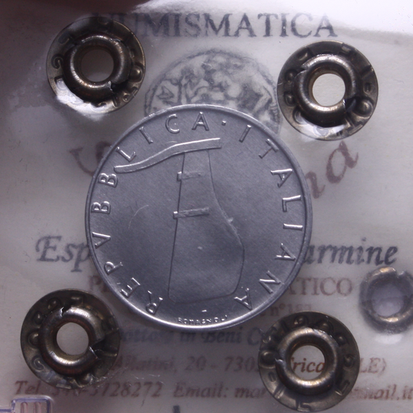 NL* Italia Repubblica 5 LIRE DELFINO 1989 TIMONE ROVESCIATO FDC Perizia Esposito