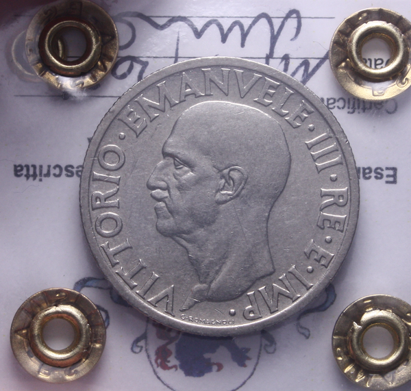 NL* VEIII 1 LIRA IMPERO 1936 XIV RARA BB/SPL Perizia Filisina Massimo * 2