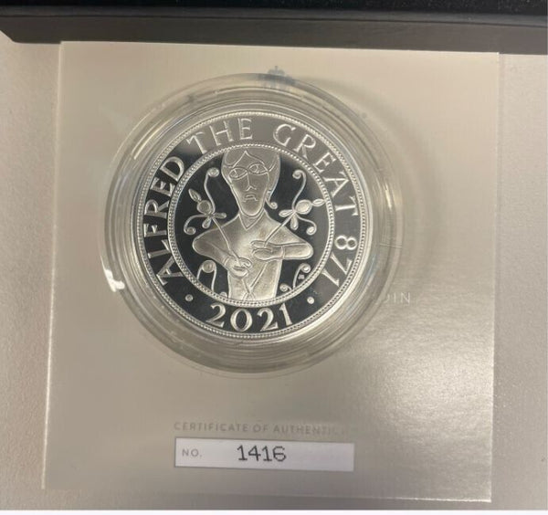 NL* GB ELIZABETH II 5 POUND 2021 SILVER PROOF ALFRED THE GREAT Box set Proof