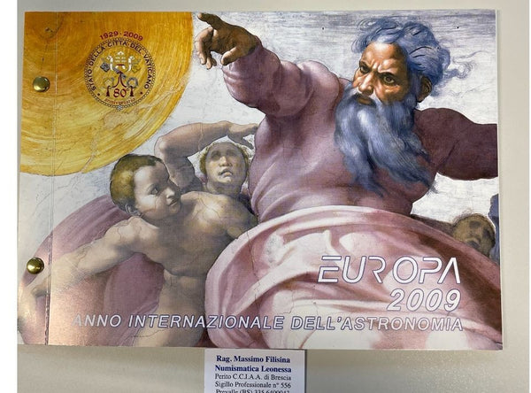 NL* VATICANO BENEDETTO XVI 2 Euro 2009 ANNO INT ASTRONOMIA FDC FOLDER Filatelico