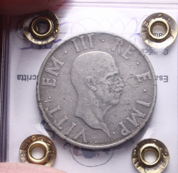 NL* VEIII Italia 2 LIRE IMPERO 1936 XIV RARA BB BB/SPL Perizia Filisina Massimo