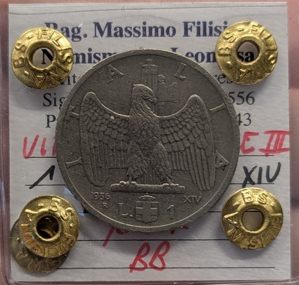 NL* VEIII 1 LIRA IMPERO 1936 XIV RARA BB Perizia Filisina Massimo *