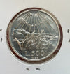 NL* ITALIA Repubblica 500 Lire Argento 1965 DANTE ALIGHIERI Fior di Conio