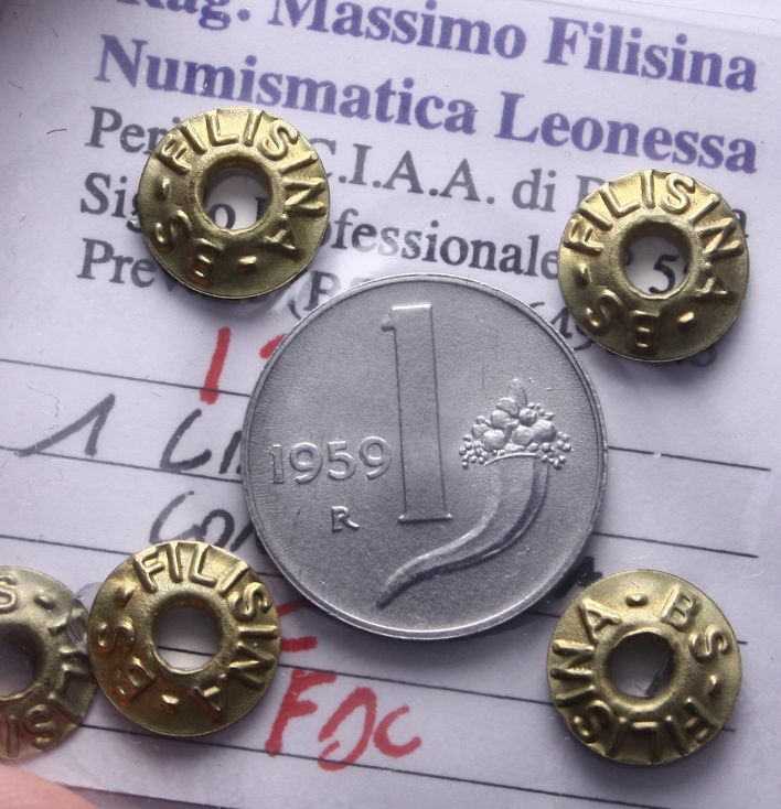 NL* Italia Repubblica 1 LIRA CORNUCOPIA 1959 FDC Perizia Filisina Massimo * 3