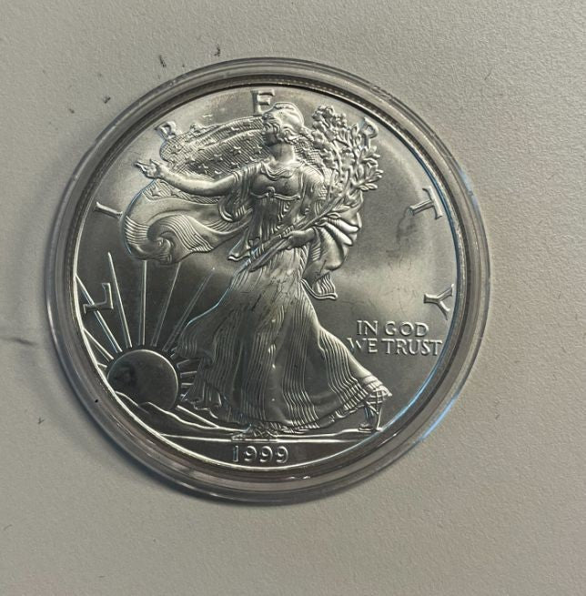 NL* STATI UNITI 1 DOLLARO ARGENTO 1999 1 ONCIA OZ ARGENTO PURO Liberty Walking