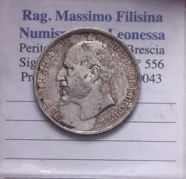 NL* BULGARIA FERDINAND I 1 LEV Silver 1913 Excellent Condition