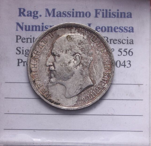 NL* BULGARIA FERDINAND I 1 LEV Silver 1913 Excellent Condition