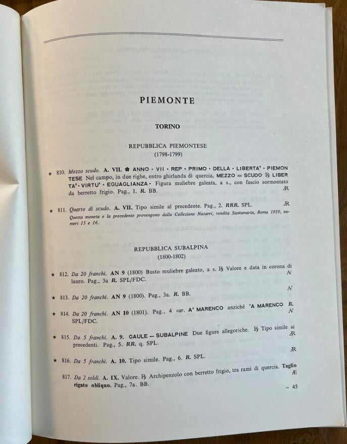 NL* Libro COLLEZIONE ALDO CURATOLO MONETE ITALIANE da Napoleone ai GG Nostri II