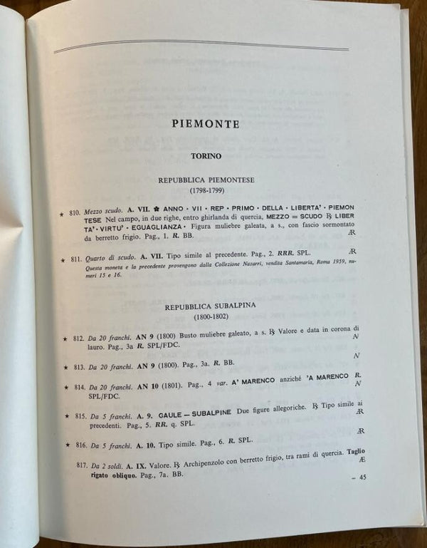 NL* Libro COLLEZIONE ALDO CURATOLO MONETE ITALIANE da Napoleone ai GG Nostri II