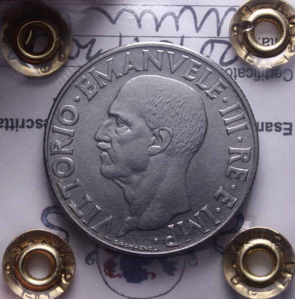 NL* VEIII 1 LIRA IMPERO 1941 XIX MAGNETICA FDC Perizia Filisina Massimo * 3