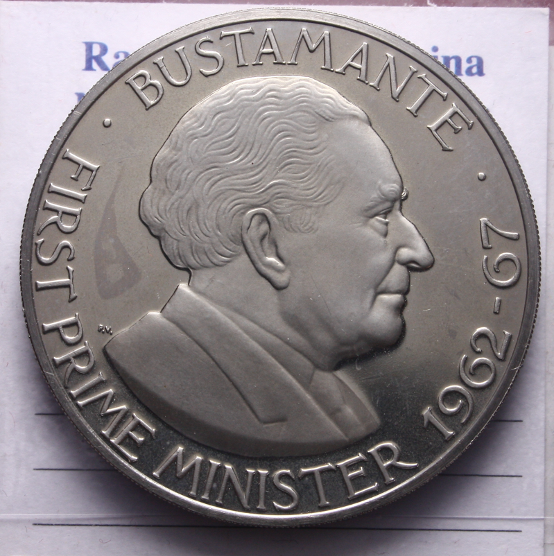 NL* GIAMAICA 1 DOLLARO 1977 PRIMO MINISTRO BUSTAMANTE PROOF LIKE come da foto