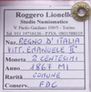 NL* VEII RE D' ITALIA 2 CENTESIMI RAME 1867 MILANO FDC Sigillo Roggero Lionello