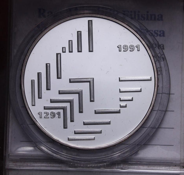 NL* SWITZERLAND CONFEDERATION 20 Francs Silver 1991 700th Confederation PROOF OB