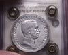 NL* VEIII Italia 2 LIRE ARGENTO 1917 QUADRIGA BRIOSA RARA FDC Perizia Straziota