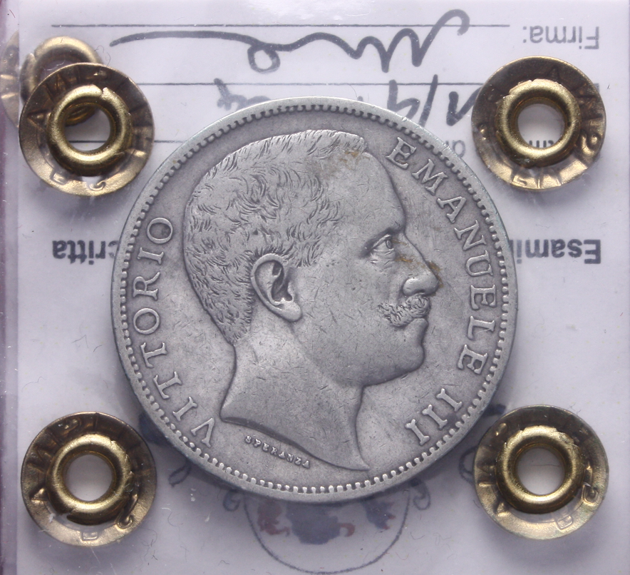 NL* VEIII ITALIA 2 Lire Argento 1902 AQUILA SABAUDA RARA BB Perizia Filisina