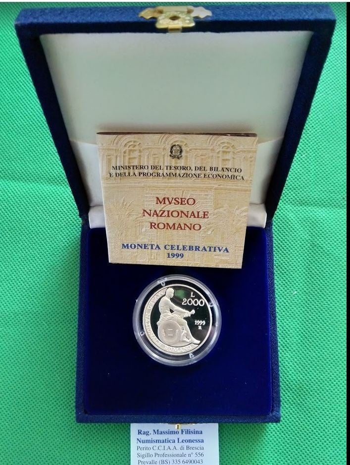 NL* ITALIA 2000 Lire Argento 1999 MUSEO NAZIONALE ROMANO PROOF FS set zecca
