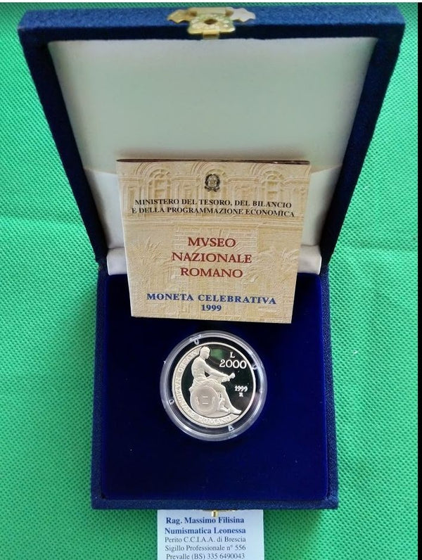 NL* ITALIA 2000 Lire Argento 1999 MUSEO NAZIONALE ROMANO PROOF FS set zecca