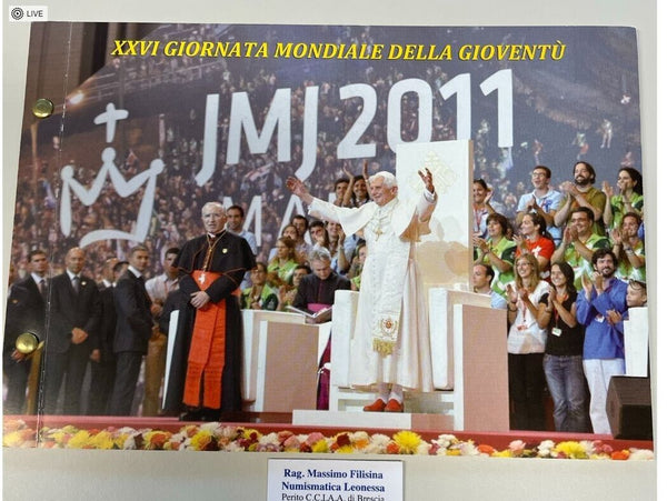 EN* VATICAN BENEDICT XVI 2 Euro 2011 WORLD YOUTH DAY PHILATELIC FOLDER