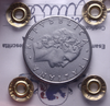 NL* Italia 50 LIRE VULCANO 1989 ASSE RUOTATO 90° NC QFDC Perizia Filisina