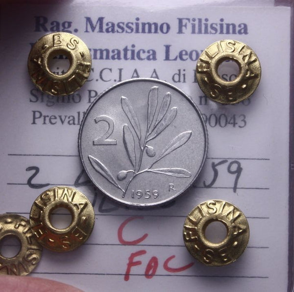 NL* Italia Repubblica 2 Lire ULIVO 1959 FDC Perizia Filisina Massimo *5