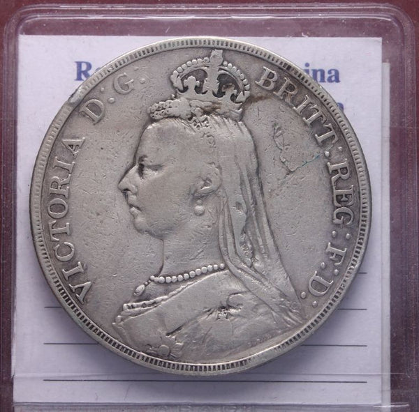 NL* INGHILTERRA REGINA VITTORIA CROWN Corona argento 1889 zecca Londra * 2
