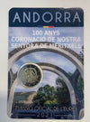 NL* ANDORRA 2 EURO 2021 100 ANNI NOSTRA SIGNORA DI MERITXELL FDC Coincard zecca