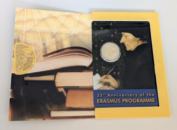 NL* MALTA 2 EURO 2022 35° ANNIVERSARIO PROGRAMMA ERASMUS FDC set zecca COINCARD