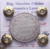 NL* STATO PONTIFICIO PAPA PIO IX 20 BAIOCCHI Argento 1860 SPL+ Perizia Filisina