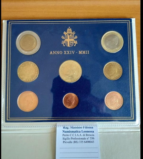 NL* CITTA'  Vaticano Papa GIOVANNI PAOLO II 2002 Divisionale 8 Valori FDC set