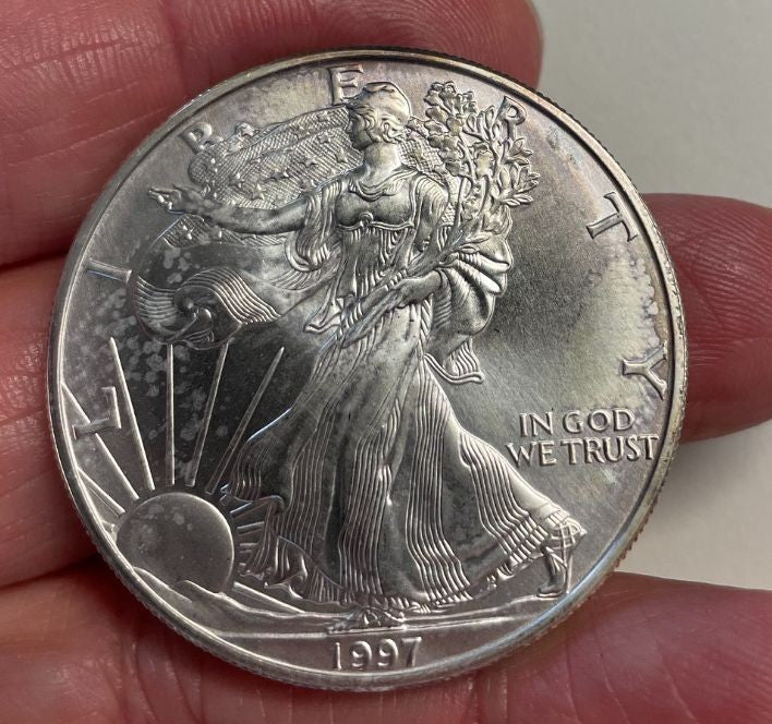 NL* STATI UNITI 1 DOLLARO ARGENTO 1997 1 ONCIA OZ ARGENTO PURO Liberty Walking