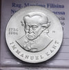 NL* D.D.R.  EST GERMANY 20 DM SILVER 1974 EMANUEL KANT FDC - Unc