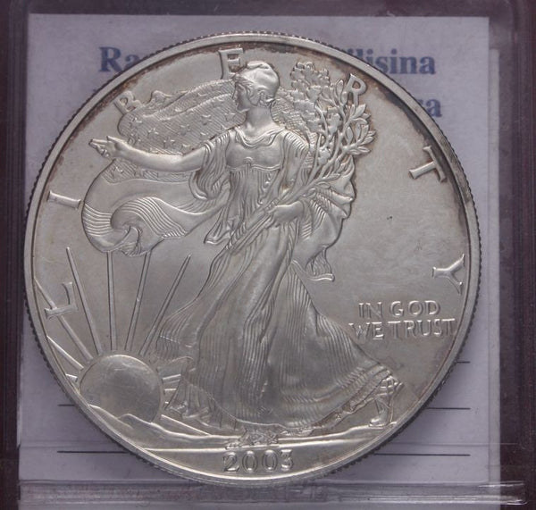 NL* STATI UNITI 1 DOLLARO ARGENTO 2003 1 ONCIA ARGENTO PURO Liberty Walking