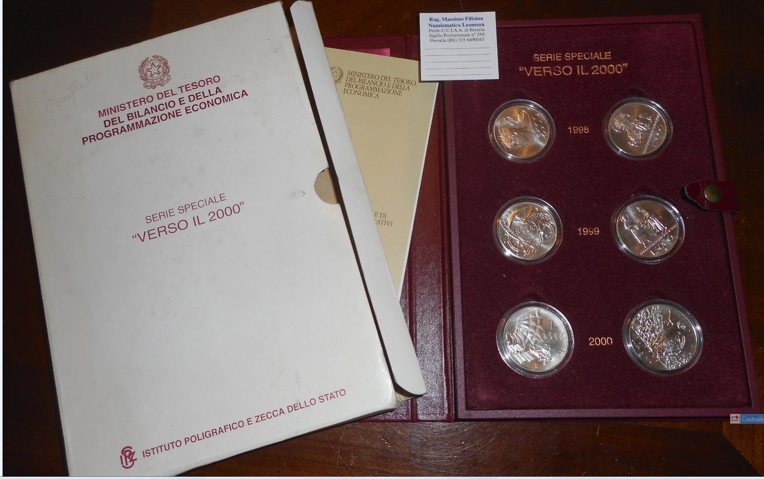 NL* ITALIA SERIE COMPLETA VERSO IL 2000 3 Trittici Argento 1998 199 2000 FDC set