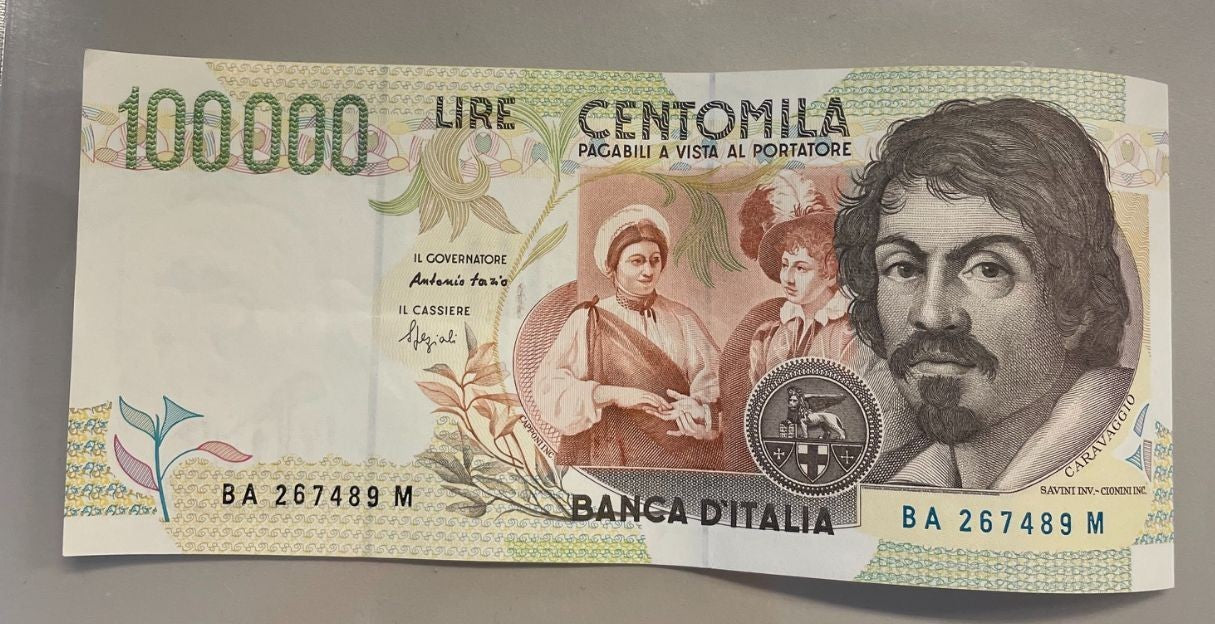 NL*BANCA ITALIA Banconota 100000 Lire CARAVAGGIO 6 MAGGIO 1994 Praticamente FDS=