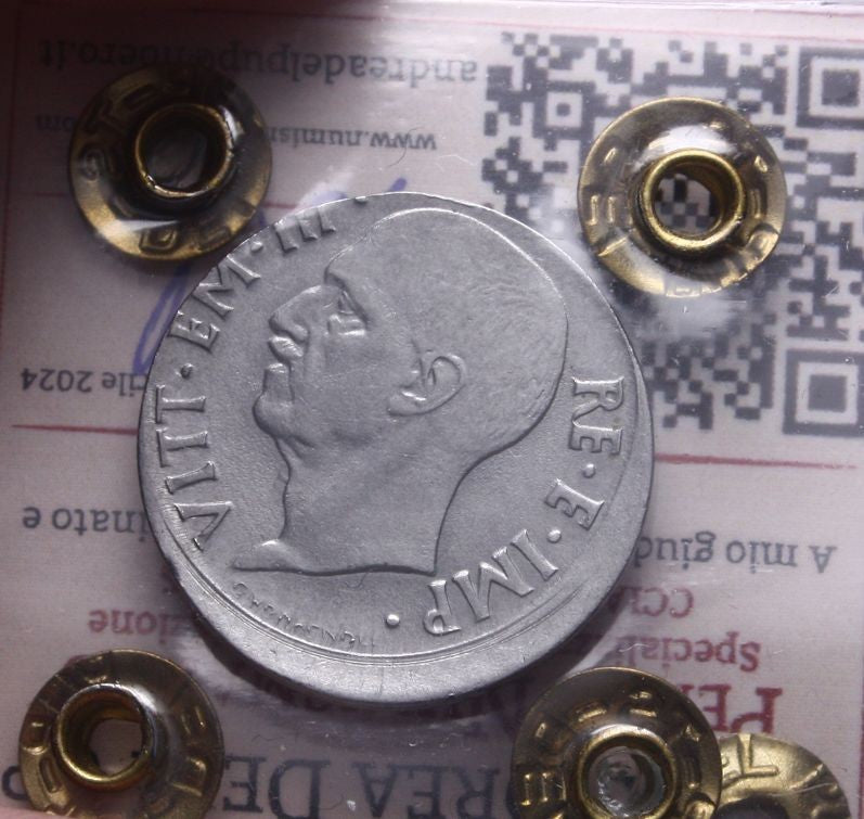 NL* VEIII 20 CENTESIMI IMPERO 1940 RIBATTUTO DECENTRATO FDC Perizia DEL PUP A.