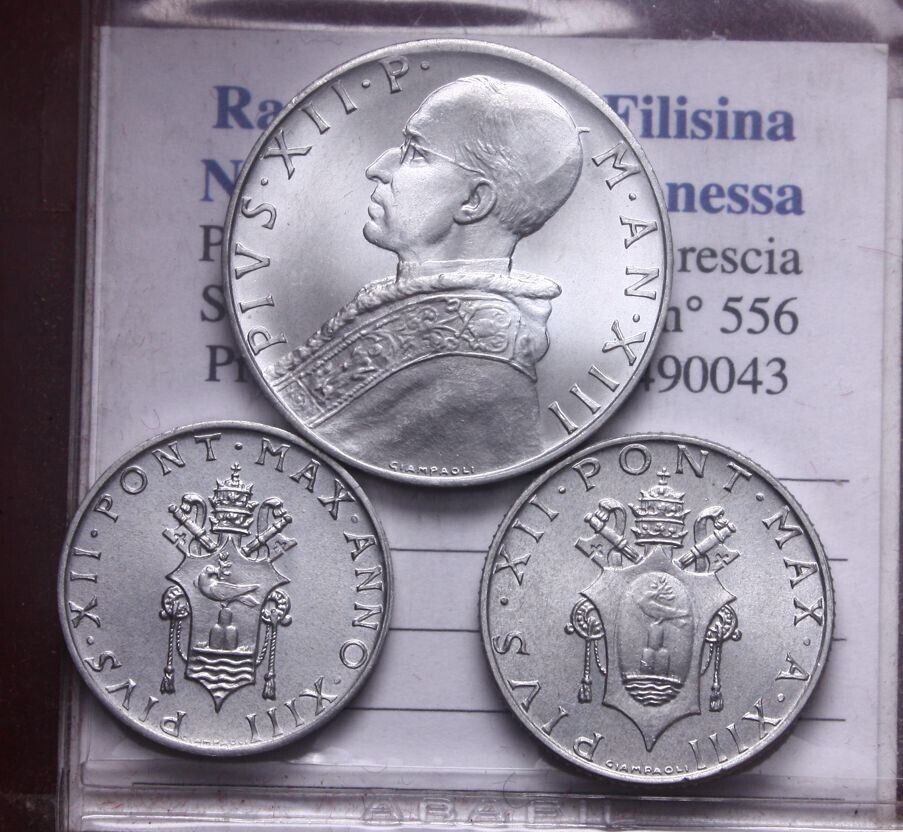 EN* ROME VATICAN CITY PIUS XII 10 2 1 LIRA 1951 FDC with spectacular luster