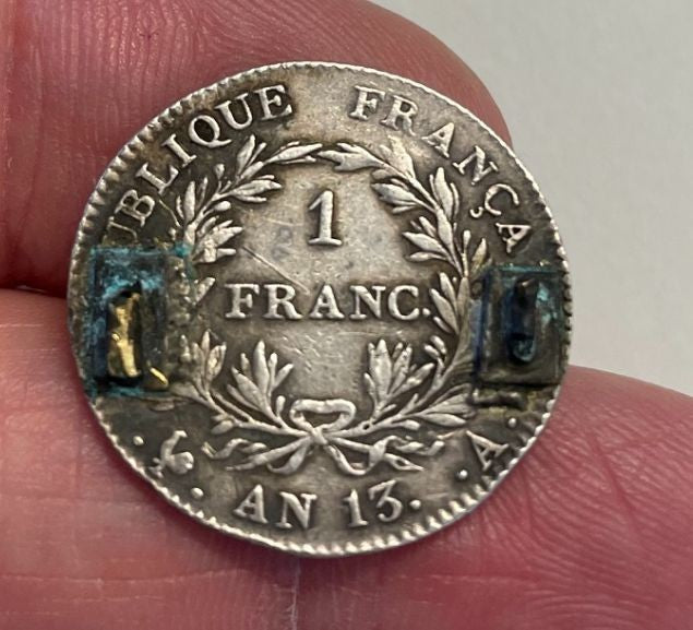 NL* FRANCIA REPUBBLICA NAPOLEONE I Imperatore 1 Franc ARGENTO AN 13 A