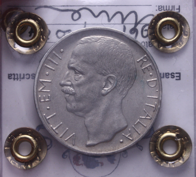NL* VEIII 10 LIRE Argento BIGA 1927 NC BB/SPL * 1 rosetta Perizia Filisina