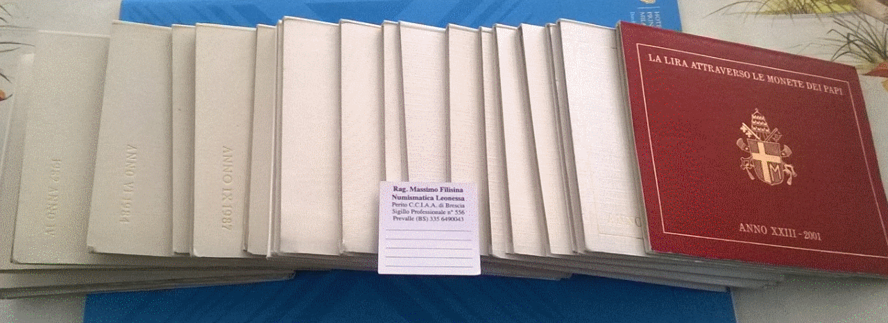EN* POPE JOHN PAUL II Complete Divisional Set Lira 1979 to 2001 +Holy Year