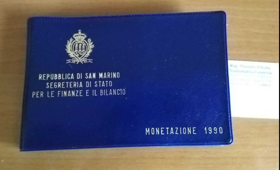 NL* San Marino Serie Divisionale 1990 10 Valori CON 1000 LIRE ARGENTO FDC set