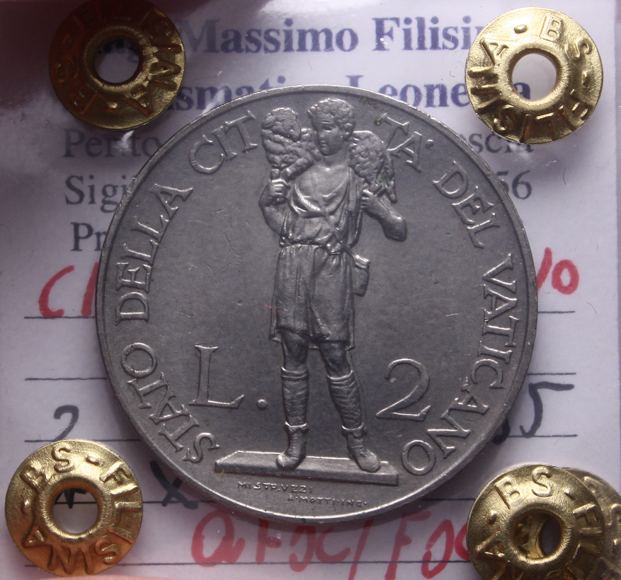 NL* CITTA' DEL VATICANO PIO XI 2 LIRE ITALMA 1935 Q.FDC/FDC Perizia Filisina
