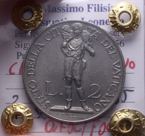 NL* CITTA' DEL VATICANO PIO XI 2 LIRE ITALMA 1935 Q.FDC/FDC Perizia Filisina
