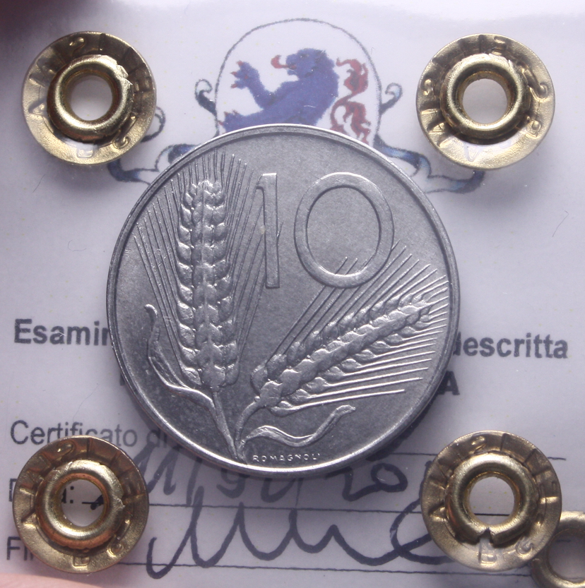 NL* Italia Repubblica 10 LIRE 1991 ASSE RUOTATO 180° FDC Perizia Filisina